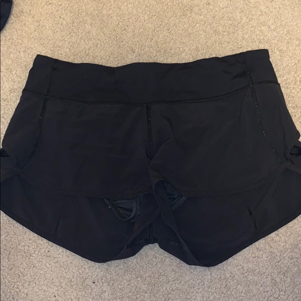 Black Lulu Lemon Speed Shorts